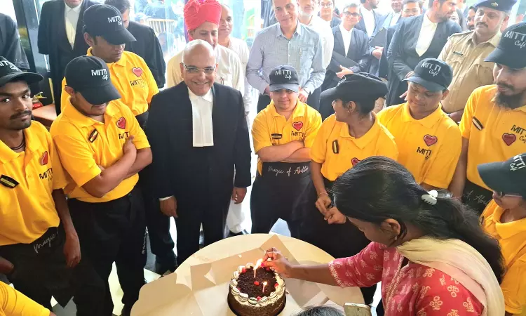 Gujarat High Courts Acting Chief Justice Biren Vaishnav Joins Mitti Cafes Staff To Celebrate World Down Syndrome Day Gujarat High Courts Acting Chief Justice Biren Vaishnav Joins Mitti Cafes Staff To Celebrate World Down Syndrome Day