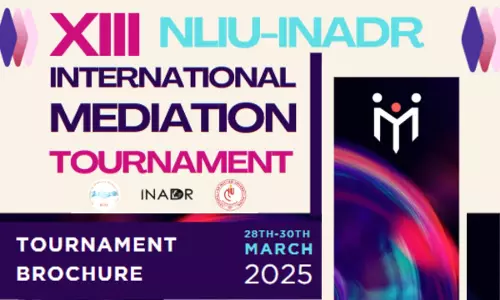 13th NLIU-INADR International Mediation Tournament Hosted By NLIU Bhopal