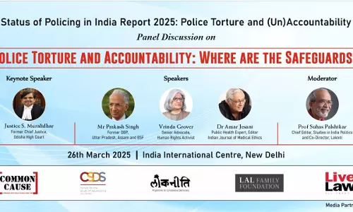 [Today At 6PM] Unveiling Status Of Policing In India Report 2025 – Justice S. Muralidhar To Speak On Police Torture & Accountability