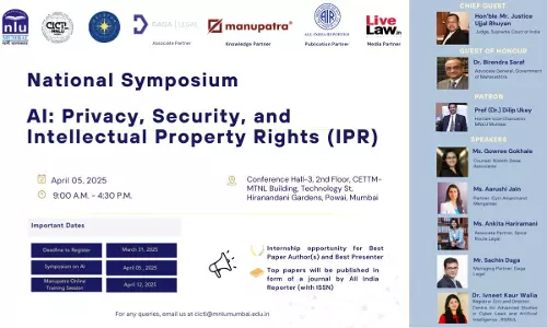 MNLU Mumbais Symposium On AI: Privacy, Security, And IPR [Register By 31st March]
