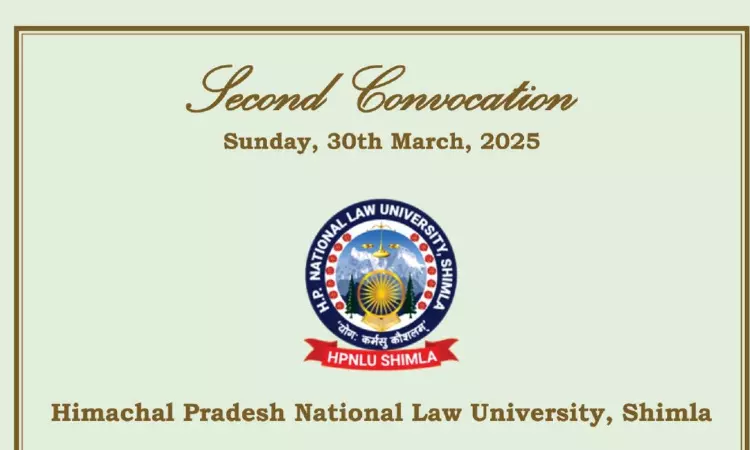 Himachal Pradesh National Law University Shimla To Hold Its 2nd Convocation Ceremony On 30th March