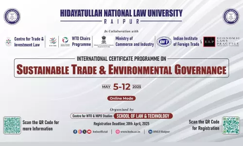 HNLU To Host International Certificate Programme On Sustainable Trade & Environmental Governance [Register By 30th April]