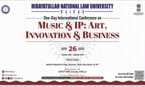 [Call For Papers]1 Day International Conference On Music And IP: Art, Innovation & Business By DPIIT-IPR Chair At HNLU And CIIPL