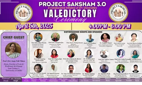 Valedictory Ceremony Of Project Saksham 3.0 Faculty Of Law, University Of Delhi