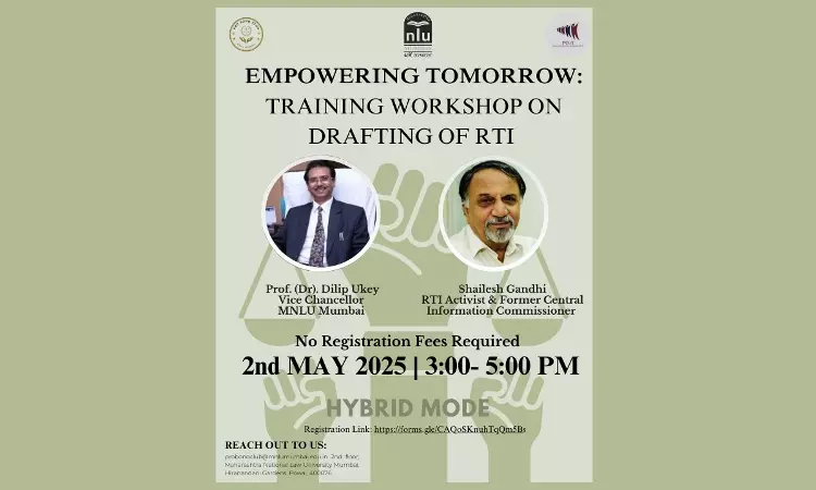 MNLU Mumbais Pro Bono Club Organizes RTI Drafting Workshop