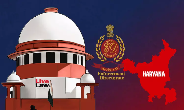Plea Filed In Supreme Court Against ED Arrest Of Haryana Congress Leader Plea Filed In Supreme Court Against ED Arrest Of Haryana Congress Leader