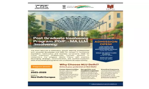 Admissions Open: NLU Delhis Post Graduate Insolvency Program [PGIP]