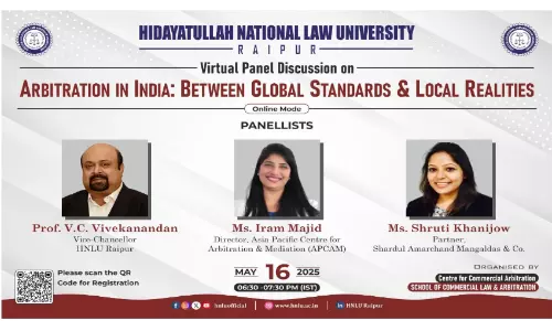 HNLU Hosts Panel Discussion On Arbitration In India: Between Global Standards and Local Realities