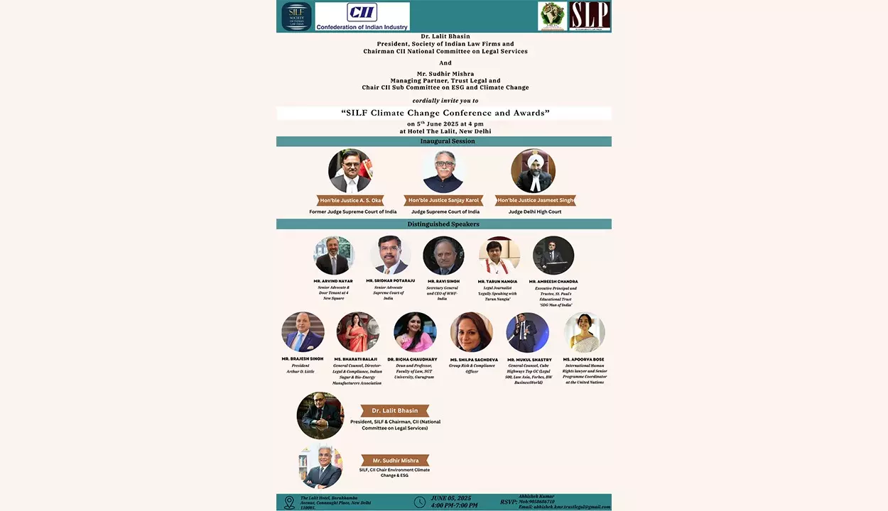 CII-SILF Conference On “Climate Emergency, Economic Challenges, And Judicial Trends In 2025 [5th June 2025]