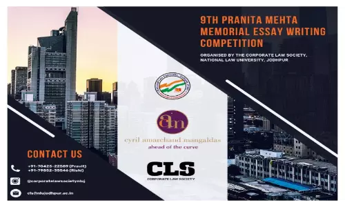 Call For Submissions: 9th Pranita Mehta Memorial Essay Writing Competition, 2025-2026 [Submit By 20th July]