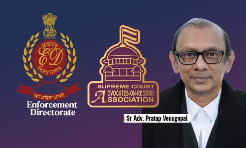 Dangerous Precedent: SCAORA Deplores ED Summons To Sr Adv Pratap Venugopal; Urges CJI To Take Suo Motu Cognizance Dangerous Precedent: SCAORA Deplores ED Summons To Sr Adv Pratap Venugopal; Urges CJI To Take Suo Motu Cognizance