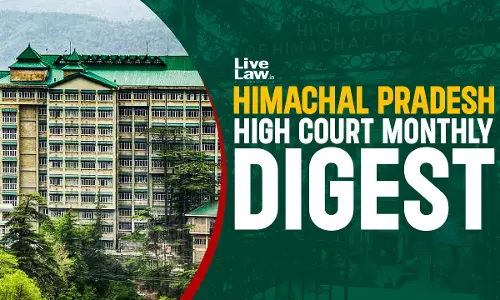 Himachal Pradesh High Court Monthly Digest : January 2026