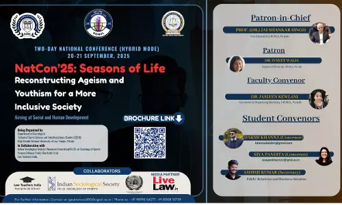 [Call For Papers] Two-Day National Conference: NatCon25 On Seasons Of Life- Reconstructing Ageism And Youthism For A More Inclusive Society By RGNUL