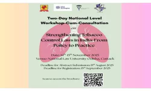 Call For Submissions: 2-Day National Workshop-Cum-Consultation On Strengthening Tobacco Control Laws: NLU Odisha, NLU Tripura & Vital Strategies, New Delhi Call For Submissions: 2-Day National Workshop-Cum-Consultation On Strengthening Tobacco Control Laws: NLU Odisha, NLU Tripura & Vital Strategies, New Delhi