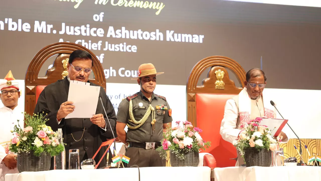 Justice Ashutosh Kumar Takes Oath As Chief Justice Of Gauhati High Court Justice Ashutosh Kumar Takes Oath As Chief Justice Of Gauhati High Court