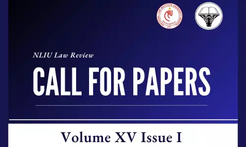 Call For Papers: NLIU Law Review [Volume XV Issue I] [Submit By 7th August]