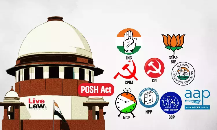 Advocate Withdraws PIL In Supreme Court To Bring Political Parties Under POSH Act; Seeks To Challenge Kerala HC Judgment Advocate Withdraws PIL In Supreme Court To Bring Political Parties Under POSH Act; Seeks To Challenge Kerala HC Judgment
