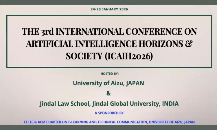 Call For Papers For 3rd ICAIH Conference 2026 By University Of Aizu & Jindal Global Law