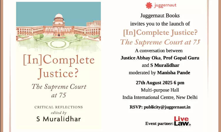 [In] Complete Justice? The Supreme Court at 75 Book Launch On Aug 27