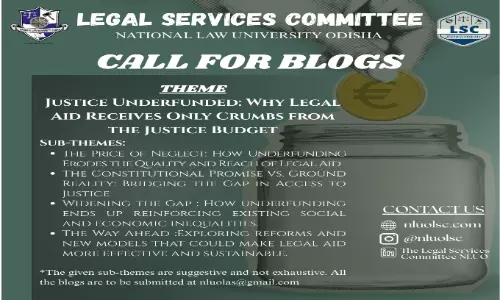 Call For Blogs For NLUO Legal Services Committee: Justice Underfunded [Submit By 30th September]