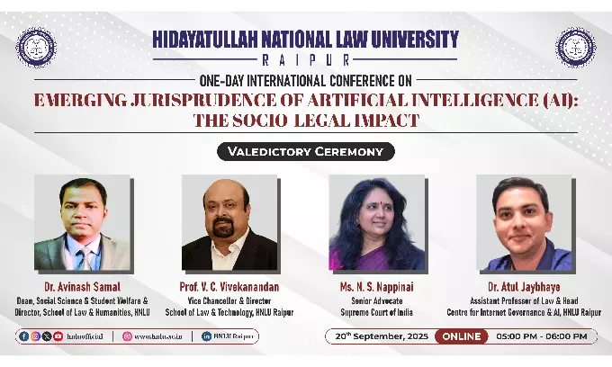 HNLU Raipur Hosted International Conference On AIs Ethical, Regulatory & Societal Challenges HNLU Raipur Hosted International Conference On AIs Ethical, Regulatory & Societal Challenges