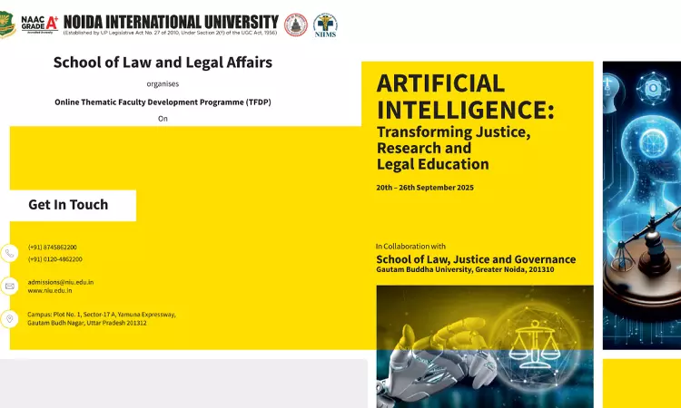 FDP On Artificial Intelligence & Law By Noida International University, Greater Noida