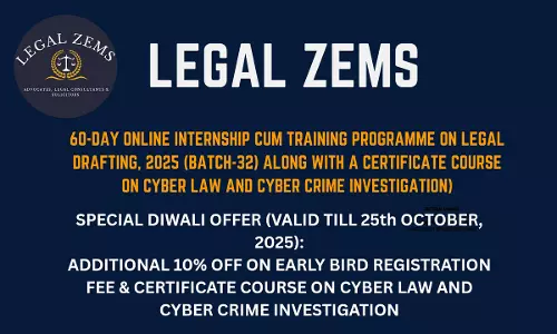 Legal Zems Announces Online Internship Cum Training Programme On Legal Drafting, 2025 Along With A Certificate Course On Cyber Law And Cyber Crime Investigation Legal Zems Announces Online Internship Cum Training Programme On Legal Drafting, 2025 Along With A Certificate Course On Cyber Law And Cyber Crime Investigation