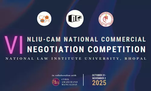 NLIU-CADR Announces 6th NLIU-CAM National Commercial Negotiation Competition [31st October – 2nd November, 2025]