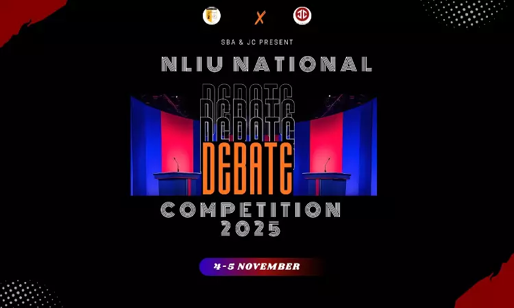 NLIU Announces 1st National Debate Competition 2025 Under Jus Cultura And SBA Aegis
