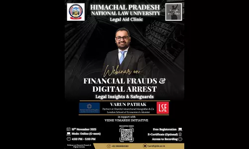 Legal Aid Clinic, HPNLU Shimla Organises Webinar on Financial Frauds & Digital Arrest: Legal Insights and Safeguards