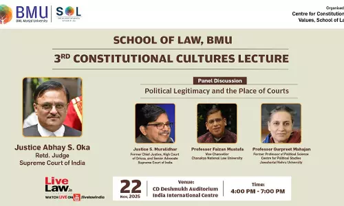 BMU Organises 3rd Constitutional Cultures Lecture: Panel To Discuss Political Legitimacy and The Place Of Courts BMU Organises 3rd Constitutional Cultures Lecture: Panel To Discuss Political Legitimacy and The Place Of Courts