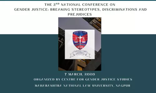 Centre For Gender Justice Studies, MNLU Nagpur, Announces 2nd National Conference On “Gender Justice: Breaking Stereotypes, Discrimination And Prejudice” Centre For Gender Justice Studies, MNLU Nagpur, Announces 2nd National Conference On “Gender Justice: Breaking Stereotypes, Discrimination And Prejudice”