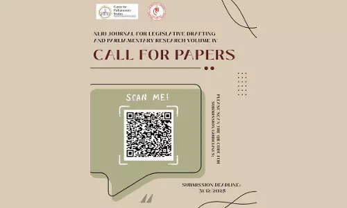 Call For Papers: NLIU Journal For Legislative Drafting And Parliamentary Research (JLDPR) — Annual Edition Call For Papers: NLIU Journal For Legislative Drafting And Parliamentary Research (JLDPR) — Annual Edition