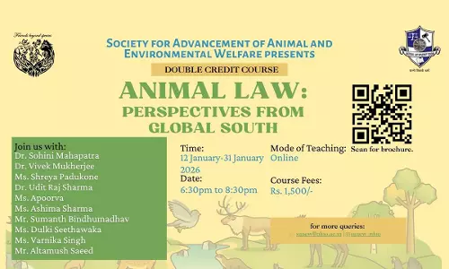 [Advertisement] Double Credit Course: Animal Law – Perspectives From The Global South | NLUO
