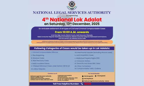 NALSA To Conduct 4th National Lok Adalat Of 2025 On December 13 NALSA To Conduct 4th National Lok Adalat Of 2025 On December 13
