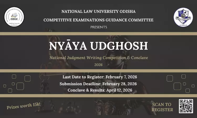 Nyāya Udghoṣh 2026: NLU Odishas National Judgment Writing Competition & Conclave
