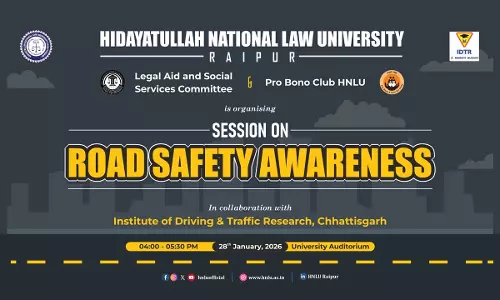 HNLU Organises Road Safety Awareness Session In Collaboration With IDTR Chhattisgarh HNLU Organises Road Safety Awareness Session In Collaboration With IDTR Chhattisgarh