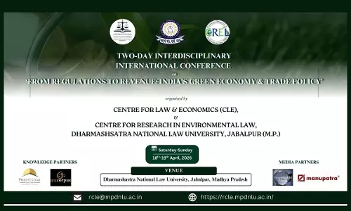 DNLU Jabalpur To Host International Conference On Indias Green Economy & Trade Policy DNLU Jabalpur To Host International Conference On Indias Green Economy & Trade Policy