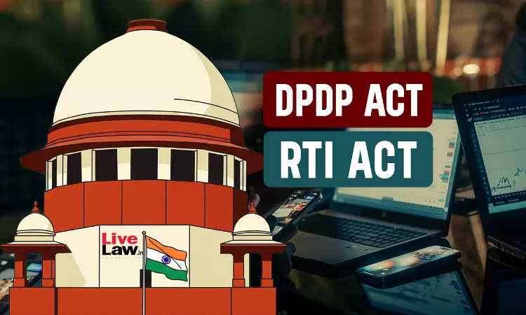 Some Creases To Be Ironed Out, Supreme Court Refers Pleas Challenging DPDP Act Amendment To RTI Act To Larger Bench Some Creases To Be Ironed Out, Supreme Court Refers Pleas Challenging DPDP Act Amendment To RTI Act To Larger Bench