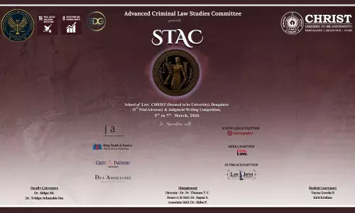 STAC 2026: 11th National Trial Advocacy Competition at CHRIST School of Law STAC 2026: 11th National Trial Advocacy Competition at CHRIST School of Law