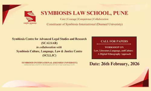 Symbiosis Law School, Pune To Host Workshop On Law, Literature, Language And Culture Using Digital Ethnography Approach Symbiosis Law School, Pune To Host Workshop On Law, Literature, Language And Culture Using Digital Ethnography Approach