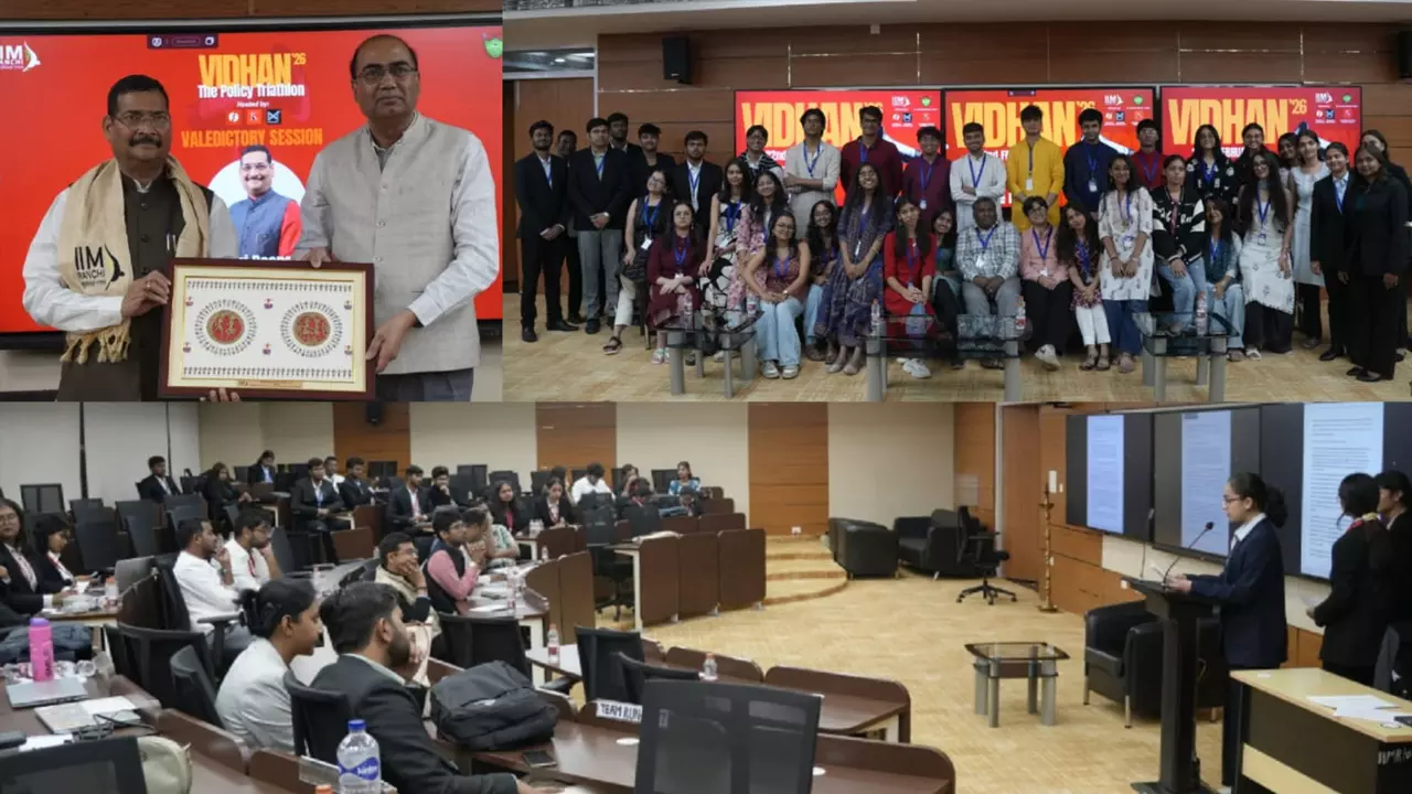 Vidhan: The Policy Triathlon 2026 Concludes At IIM Ranchi; Over 200 Students Participate Nationwide