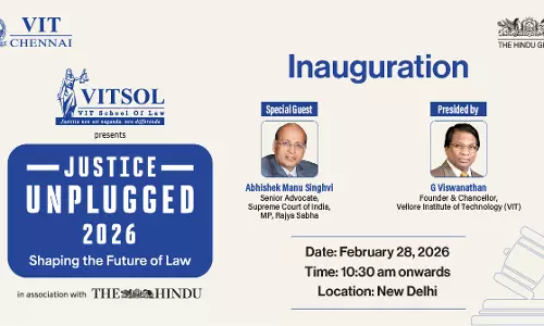 VIT Chennai And The Hindu To Host Second Edition Of “Justice Unplugged 2026” VIT Chennai And The Hindu To Host Second Edition Of “Justice Unplugged 2026”