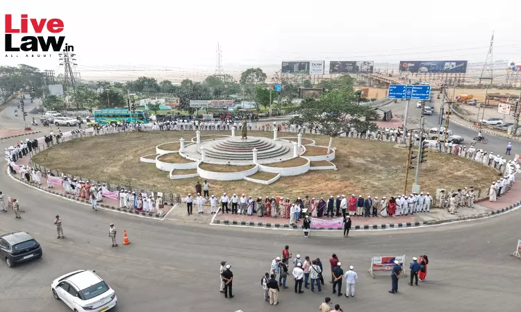 Orissa High Court & State Legal Services Authority Form Human Chain To Observe International Womens Day 2026 Orissa High Court & State Legal Services Authority Form Human Chain To Observe International Womens Day 2026