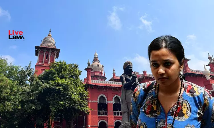 Conducted Parallel Trial: Madras High Court Quashes Tamil Nadu SHRC Order Against Police In Lois Sofia Case Conducted Parallel Trial: Madras High Court Quashes Tamil Nadu SHRC Order Against Police In Lois Sofia Case