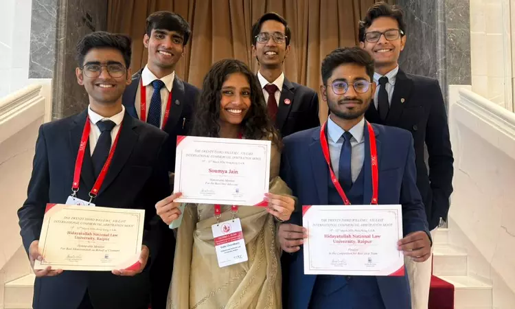 HNLU Team Secures Runner-Up Position At 23rd Willem C. Vis East International Commercial Arbitration Moot, Hong Kong HNLU Team Secures Runner-Up Position At 23rd Willem C. Vis East International Commercial Arbitration Moot, Hong Kong