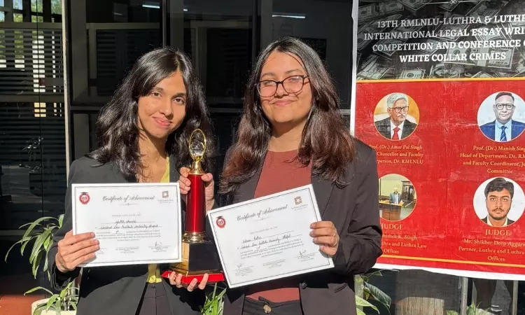 NLIU Students Win 13th RMLNLU–Luthra & Luthra International Legal Essay Writing Competition On White Collar Crimes NLIU Students Win 13th RMLNLU–Luthra & Luthra International Legal Essay Writing Competition On White Collar Crimes