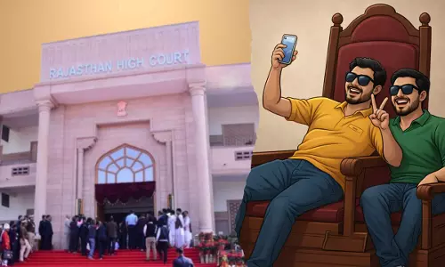 Courtroom Or Club? Rajasthan HC Slaps Contempt Notice Over Viral Video Of Men Playing Songs, Posing In Judges Chair