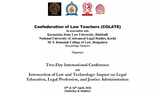 Confederation Of Law Teachers (COLATE) To Host International Conference On Law & Technology In Bengaluru Confederation Of Law Teachers (COLATE) To Host International Conference On Law & Technology In Bengaluru