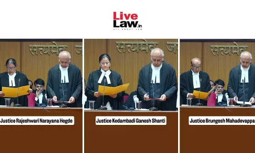 Three Judicial Officers Sworn-In As Additional Judges Of Karnataka High Court Three Judicial Officers Sworn-In As Additional Judges Of Karnataka High Court